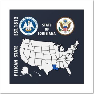 State of Louisiana Posters and Art